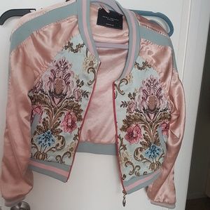Pastel Pink Bomber Jacket